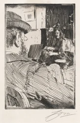 Albert Besnard és modellje, 1896.