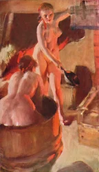 Dalarnai lányok fürdőznek, 1908, 1931