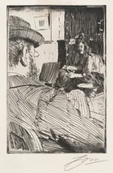 Albert Besnard és modellje