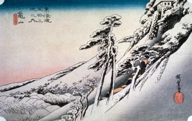 Tiszta idő hó után Kameyamában, Tokaido 53 állomásáról, 1832