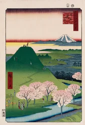 Új Fuji, Meguro", a "Száz kilátás az Edo híres helyeiről" sorozatból