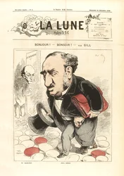 André Gill - Hello! Jó estét! - A vörös hold (1876. december 24.)
