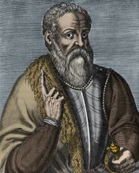 Hernando Cortez vagy Cortes (1485-1547) spanyol hódító metszet Andre Thevet (1516-1590) nyomán - Hernan (ou Hernando) Cortes vagy Fernand Cortez (1485-1547) konkvisztádor portréja