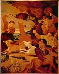 Staghunt, 1935 körül (olaj, vászon)