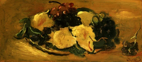 Csendélet gyümölccsel, 1925 körül (olaj, papír)