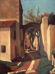 Provence-i falu (olaj, vászon)
