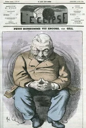 A kis ember még él, Adolphe Thiers (1797-1877) francia államférfi rajzfilmje. Borító a „” L