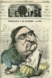 Louis Ulbach dit Ferragus (1822-1889), a „La Cloche” újság főszerkesztője, francia író és újságíró. Borító a Gill „” L