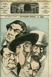 A „Le Palais royal” színház Geoffroy, Jules Brasseur (1829-1890), Hyacinthe, Lassouche és Lheritier francia színészekkel. Címlap: Gill: „” L