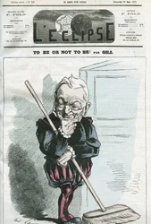 Lenni vagy nem lenni, Adolphe Thiers (1797-1877) francia államférfi rajzfilmje. Borító a „” L