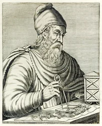 Szirakúzai Arkhimédész André Thévet „True Portraits” című, 1594-ben kiadott művéből