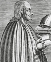 Canterburyi Anzelm, más néven Aostai Anzelm (1033-1109) portréja, szent, teológus és egyháztanító, Canterbury érseke, André Thevet (1502-1590) 1584-es metszete