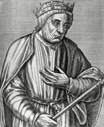 III. Kázmér lengyel király, Nagy néven ismert (1310-1370) portréja, metszet a Les Vrais pourtraits et Lives des Hommes illustres-ből
