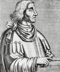 Philippes de Commines (kb. 1445-kb. 1512) történész és diplomata portréja, metszet A híres férfiak igaz portréi és élete című könyvéből