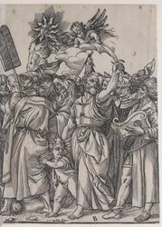 B rész: Izsák, Noé és más alakok, Krisztus diadala, 1836-ból.