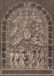 Szűz mennybemenetele, Andrea della Robbia (1435-1525 vagy 1528) műhelye, Pinacoteca di Citta di Castello, Umbria, Olaszország, Le cento citta d