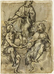 Szent Kelemen Szent Sebastian és Rókus mellett