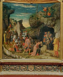 Epifánia, triptichon középső része (tempera, fa)
