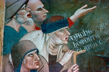 A halál diadalát bemutató freskótöredék, 14. század