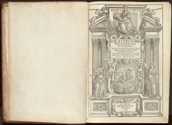 Andrea Palladio Négy könyv az építészetről című műve. Amelyben az öt oszloprendről és az építéshez legszükségesebb útmutatásokról szóló rövid értekezés után a magánházakról, utcákról, hidakról, terekről, xystusokról és