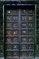 A San Giovanni keresztelőkápolna déli ajtaja, 1336