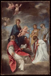 Madonna a gyermekkel, valamint Loyolai Szent Ignáccal, Xavéri Szent Ferenccel, Szent Kozmával és Szent Damjánnal