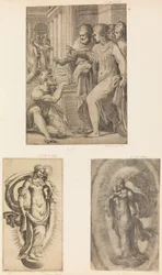 Szent Péter és Szent János a sánta ember gyógyítása, Szűz és gyermek, kb. 1543-60.