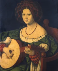 Hölgy lanttal, 1510 körül (olaj, panel)