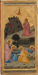 Jelenetek Krisztus szenvedéséből: A kerti agónia [bal oldali panel].