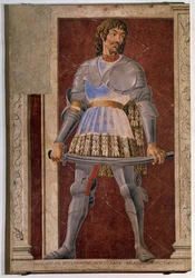 A firenzei condottiere Pippo Spano portréja (freskó