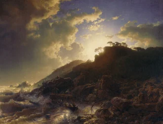 Naplemente vihar után Szicília partján, 1853