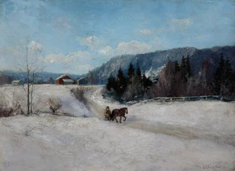 Téli táj a Skaugum-hegyen