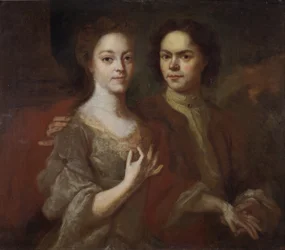 Önarckép a feleséggel, c. 1729