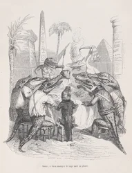 Barátaim, a bölcs arra helyezi a dicsőségét, hogy jókat eszik a Jelenetek a magánéletből..., kb. 1837-47.