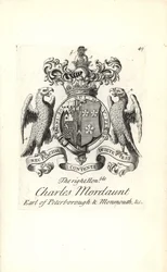 Charles Mordaunt, Peterborough 3. grófjának és Monmouth 1. grófjának címere és címere