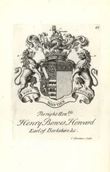 A jobb tisztelt Henry Bowes Howard címere és címere