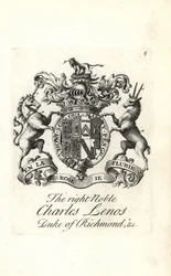 Charles Lenos vagy Charles Lennox jobb nemes címere és címere