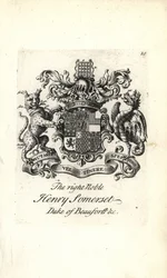 Henry Somerset jobb nemes, Beaufort 2. hercegének címere és címere