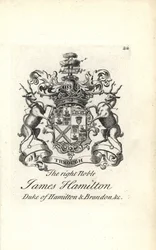 James Hamilton jobb nemes, Hamilton és Brandon 5. hercegének címere és címere