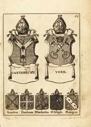 Canterbury püspökeinek címere, York, London, Durham, Winchester, St.