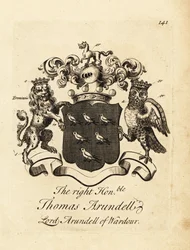 Thomas Arundell jobboldal címere, Wardour Lord Arundell, Wardour 7. bárója Arundell