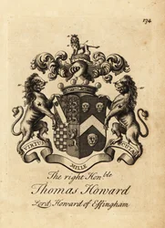 Thomas Howard jobboldal címere, Effingham 2. grófja, Lord Howard Effingham címere