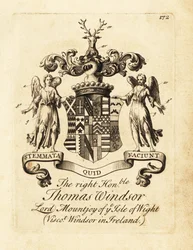 Thomas Windsor jobboldal címere, Lord Mountjoy Wight-szigetről