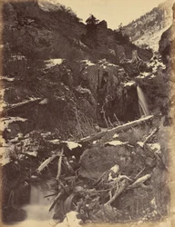 46. tábla. City Creek Canon, City Creek Falls közelében,1869 (fotó)
