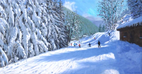 Vissza Morzine-ba (olaj, vászon)