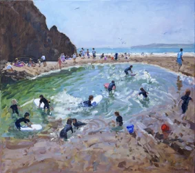 Young Surfers, Tenby, 2016,