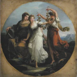 Beauty, támogatta: Prudence, Scorns the Offering of Folly, 1780 körül (olaj, vászon)