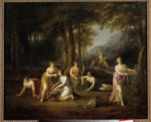 Angelica Kauffman (1740-1807) Plútó eltávolítása Proserpine festménye 18. század. Dim 0,40 x 0,56 m Túrák a Szépművészeti Múzeumban