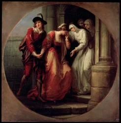 Abelard és Heloise elválása 1780 előtt.