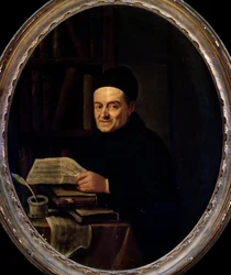 Giovanni Battista Martini (Martini atya) (Pere Martini) (1706-1784) portréja. Angelo Crescimbeni (1734-1781) festménye. 18. század. Bologna, Polgári Múzeum Múzeum
